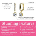 Cate & Chloe McKenzie 18k Yellow Gold Plated Drop Dangle Earrings with Swarovski Crystals for Women