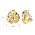 Yoursfs Gold Love Knot Clip on Earrings for Women Gold Plated Gold for Non Pierced Ears