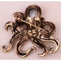 Octopus Pin Brooch for Women Blouse Jacket Coat Scarf Shawl Hat Bag