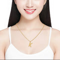 Time and Tru Women's Goldtone Initial K Necklace with Giftable Pouch