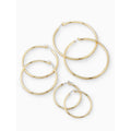 Women's Gold-tone Hoop Earrings, 3 Pairs