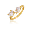 Believe in Brilliance Women's Gold Tone Size 7 Cubic Zirconia Look of Real Fashion Ring