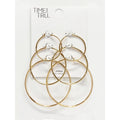 Women's Gold-tone Hoop Earrings, 3 Pairs