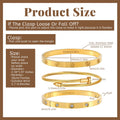 3 Pcs Gold Plated Stainless Steel Bracelets for Women, Stackable Hypoallergenic Bangles Jewelry with Friendship and Love Theme