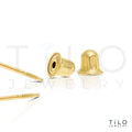 Tilo Jewelry 14K Yellow Gold Polished Ball Stud Post Earrings with Secure Screw-backs | 4mm | Classic Everyday Earrings | Women, Men & Unisex