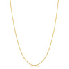 KoolJewelry 14k Yellow Gold Filled Round Wheat Chain Pendant Necklace (0.8 mm, 18 inch)