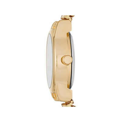 Time & Tru Women's Wristwatch: Gold Tone Oval Case, Easy Read Dial, Expansion Band (FMDOTT008)