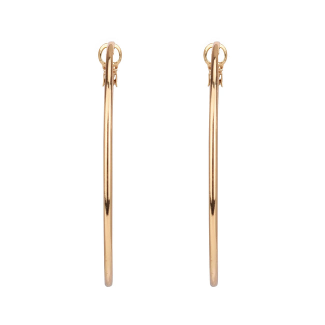 Time and Tru Adult Women's Gold Tone Metal Hoop Earring