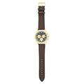 George Men's Gold Round Case with Brown Strap Watch