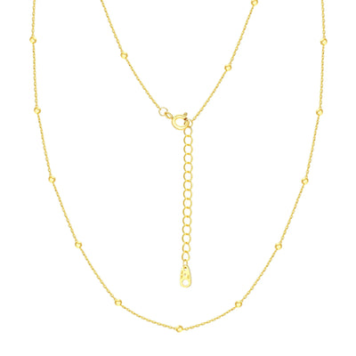 Believe by Brilliance A Triple Chain Initial Necklace Set in 14KT Gold Flash Plated Brass