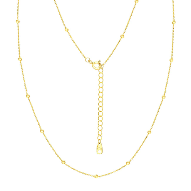 Believe by Brilliance A Triple Chain Initial Necklace Set in 14KT Gold Flash Plated Brass