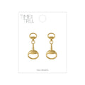 Time and Tru Goldtone Horse Bit Earrings, 1 Pair