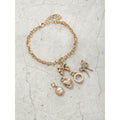 Time and Tru Goldtone Interchangeable Charm Bracelet , 6 Pieces