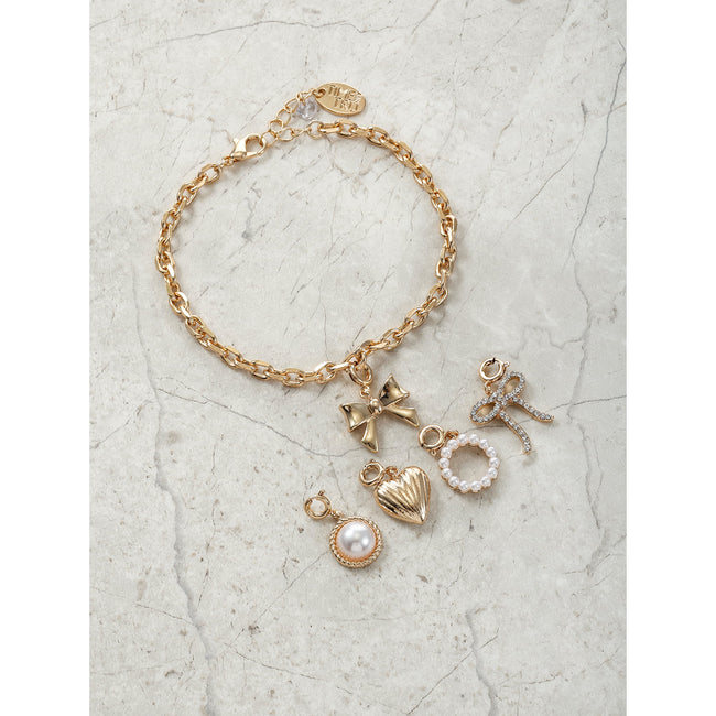 Time and Tru Goldtone Interchangeable Charm Bracelet , 6 Pieces