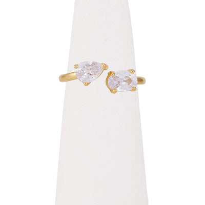 Believe in Brilliance Women's Gold Tone Size 7 Cubic Zirconia Look of Real Fashion Ring