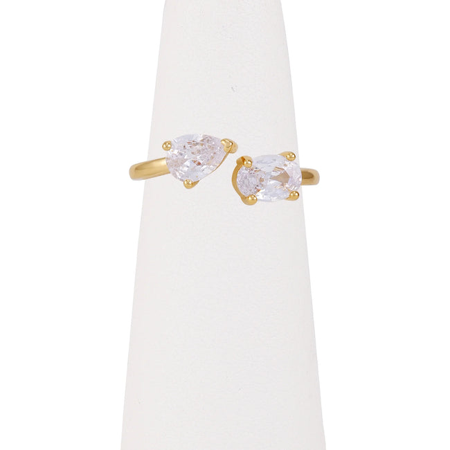 Believe in Brilliance Women's Gold Tone Size 7 Cubic Zirconia Look of Real Fashion Ring