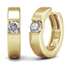 Cate & Chloe Charlie 18k Yellow Gold Plated 14mm Hoop Earrings with Swarovski Crystals for Women