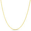 Solid 14K Gold Vermeil Sterling Silver Rope Diamond-Cut Necklace Chains 1.5MM - 5.5MM, Gold Chain for Men & Women, Made In Italy, Next Level Jewelry