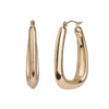 Time and Tru Adult Women's Gold Tone Wide Click Top Metal Hoop Earring