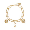 Time and Tru Goldtone Initial Charm Bracelet, Initial C