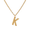 Time and Tru Women's Goldtone Initial K Necklace with Giftable Pouch
