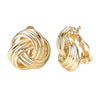 Yoursfs Gold Love Knot Clip on Earrings for Women Gold Plated Gold for Non Pierced Ears