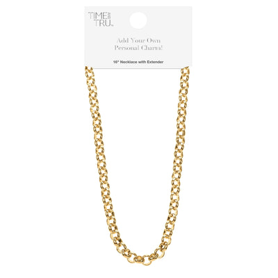 Time and Tru Goldtone Charm Chain Necklace, 1 Piece