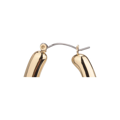 Time and Tru Adult Women's Gold Tone Wide Click Top Metal Hoop Earring