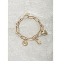 Time and Tru Goldtone Initial Charm Bracelet, Initial C