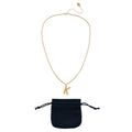 Time and Tru Women's Goldtone Initial K Necklace with Giftable Pouch