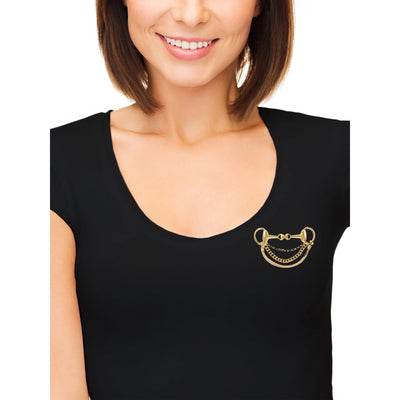 Time and Tru Goldtone Horse Bit Brooch, 1 Piece