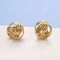 Yoursfs Gold Love Knot Clip on Earrings for Women Gold Plated Gold for Non Pierced Ears